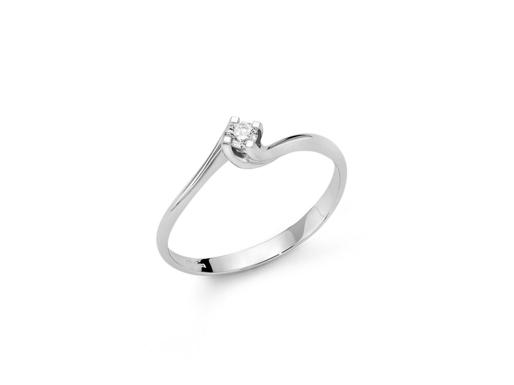 Miluna - Solitario diamanti e oro 750