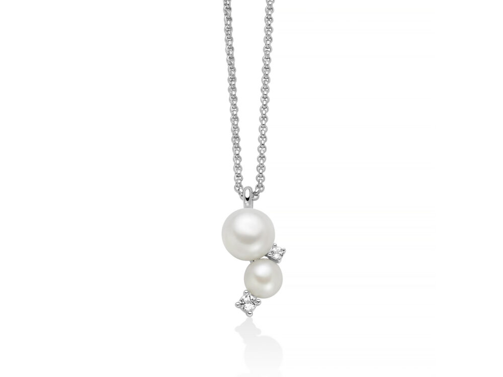 Miluna - collana Andromeda argento & perle