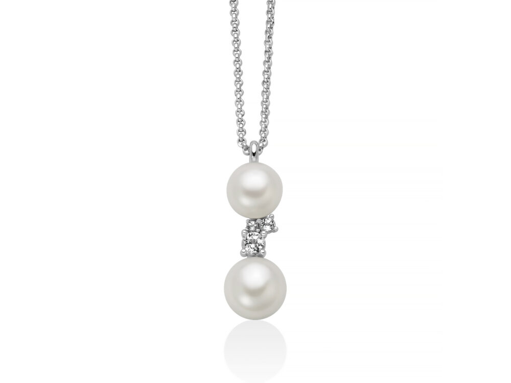 Miluna - collana Andromeda argento & perle