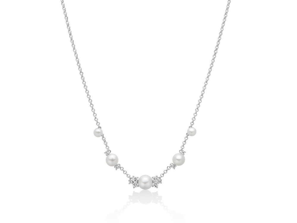 Miluna - collana Andromeda argento & perle